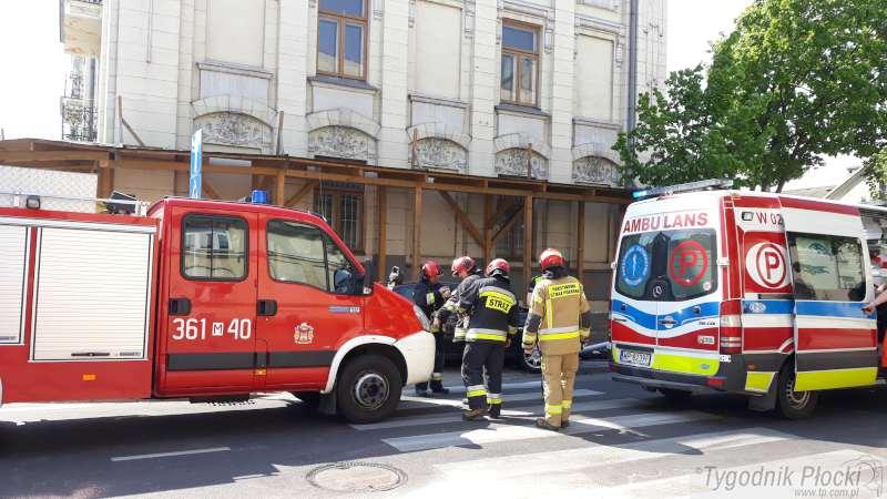 Zderzenie samochodów osobowych w centrum Płocka