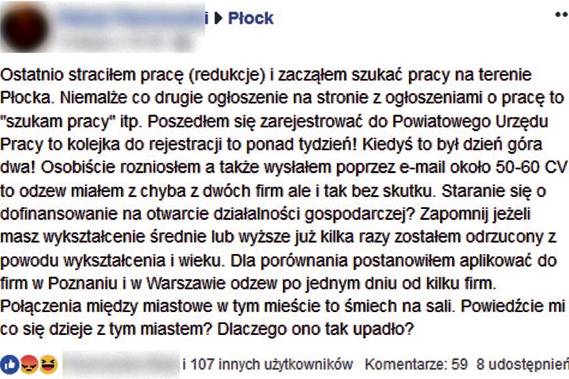 Szukanie pracy w Płocku to droga przez mękę? Internauci nie zostawiają suchej nitki