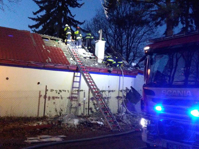 Pożar domu jednorodzinnego