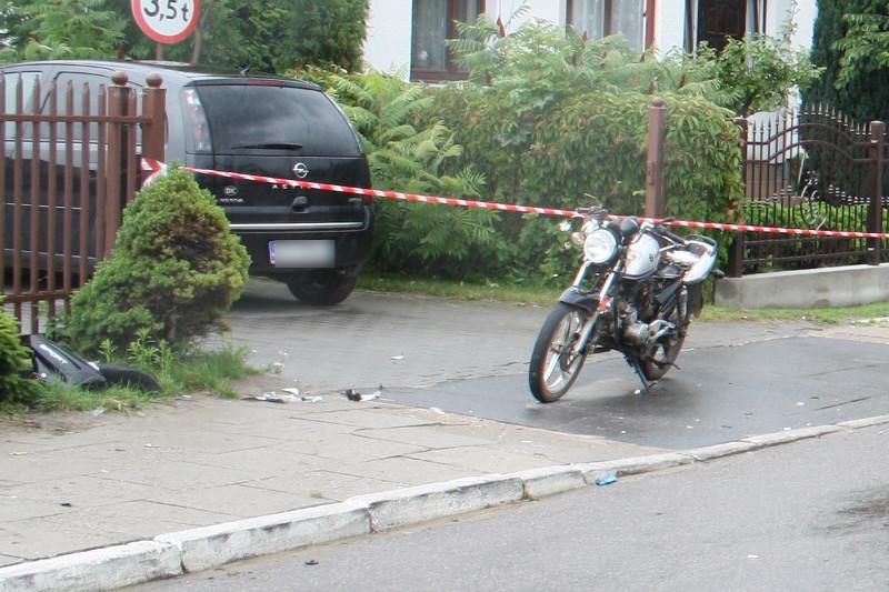 Wypadek w Mochowie. Ranny motocyklista