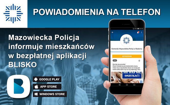 Policja poinformuje przez aplikację