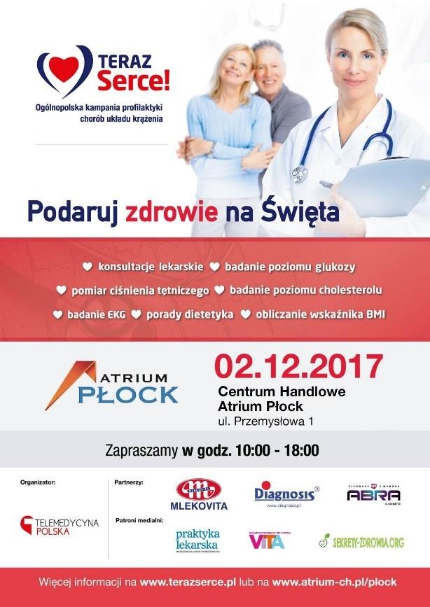Podaruj zdrowie na święta - bezpłatne badania profilaktyczne w Atrium Płock