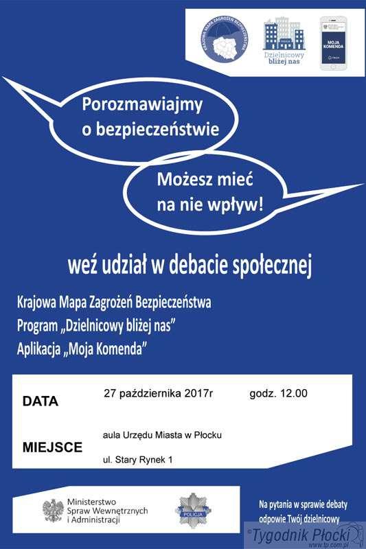 Policja zaprasza na debatę. W piątek, w samo południe