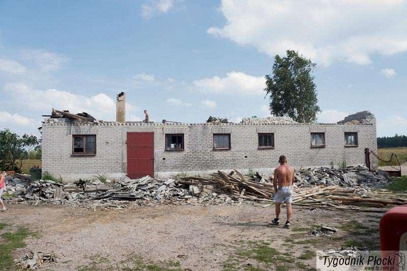 Skutki nawałnic na Mazowszu Płockim