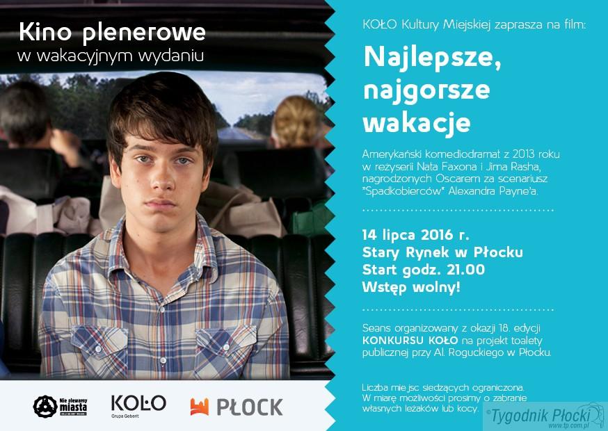 Kino plenerowe w Płocku w wakacyjnym wydaniu