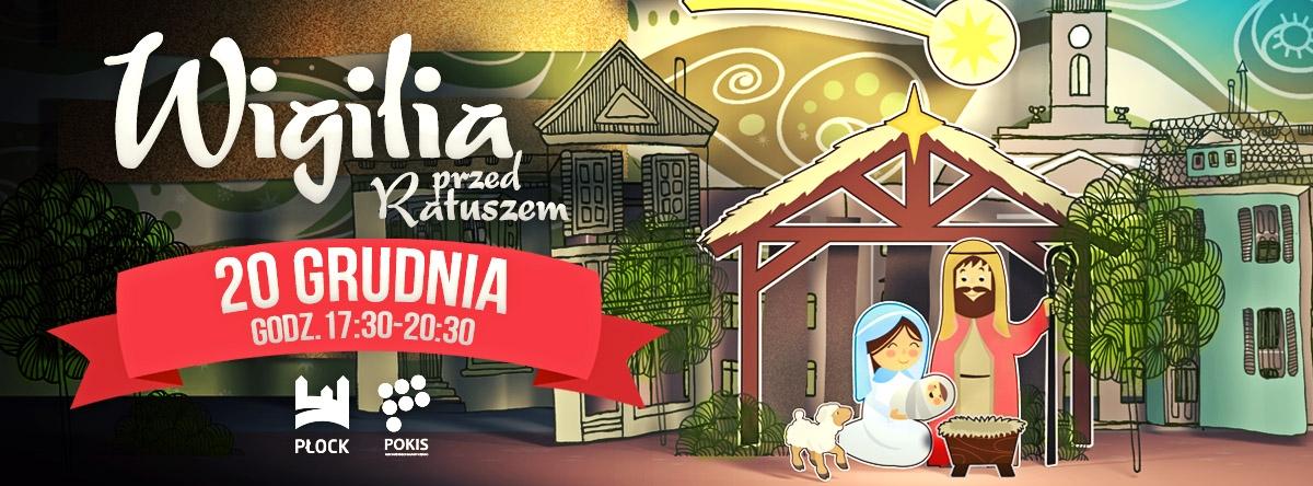 Wigilijne spotkanie płocczan przed Ratuszem