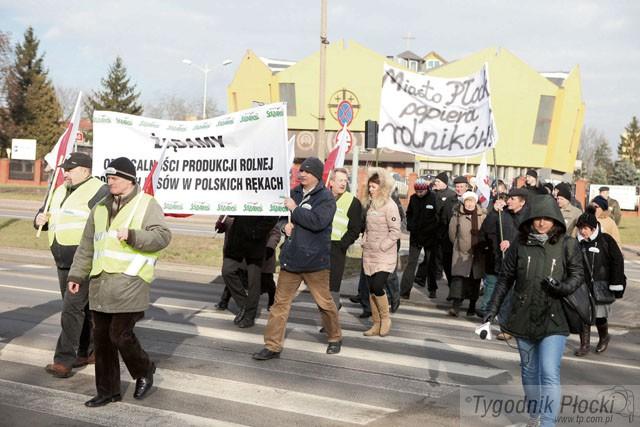 Rolnicza pikieta w Płocku