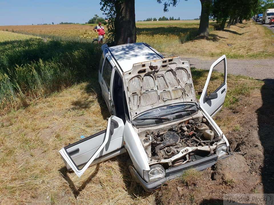 Sam zjechał do rowu?