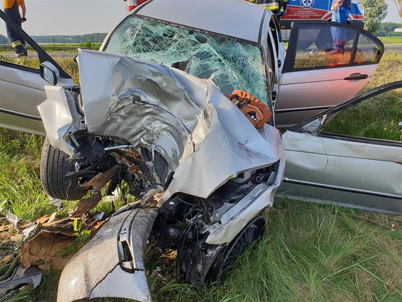 Groźny wypadek pod Drobinem. Poszkodowanemu pomógł świadek zdarzenia