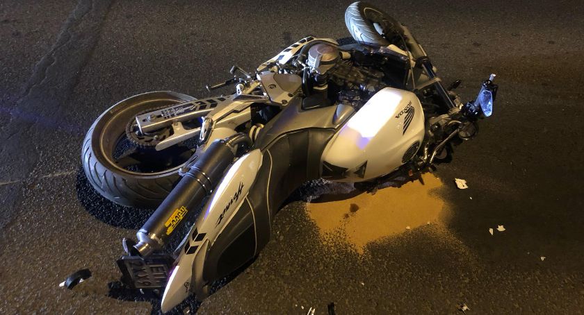 Ranny motocyklista na ul. Narodowych Sił Zbrojnych 