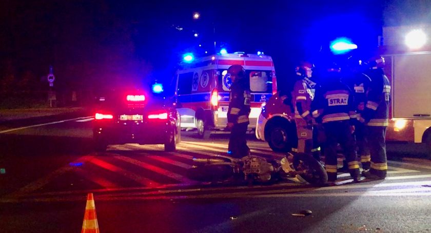 Wypadek w Imielnicy. Kolejny dziś motocyklista trafił do szpitala. Tworzą się korki na wyjeździe z Płocka