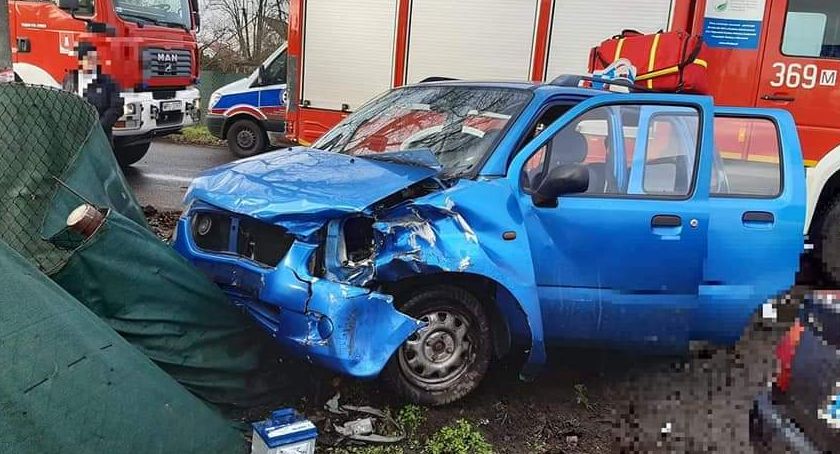 Jedna osoba poszkodowana w wypadku w Drobinie