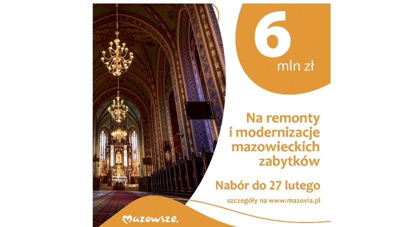 6 mln zł na remonty zabytków