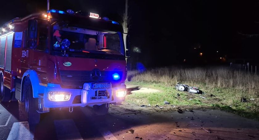 Zderzenie w Drobinie. Motocyklista trafił do szpitala