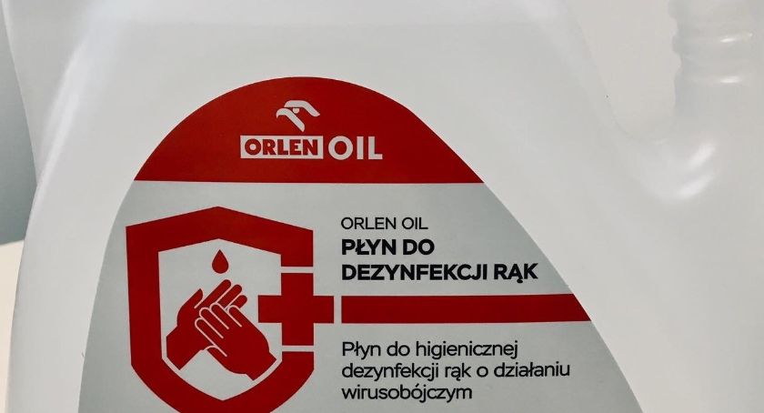 Ponad 2 tysiące litrów płynu do dezynfekcji rąk Grupy ORLEN dla społeczności lokalnej