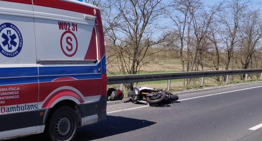Motocyklista w szpitalu. Most już przejezdny