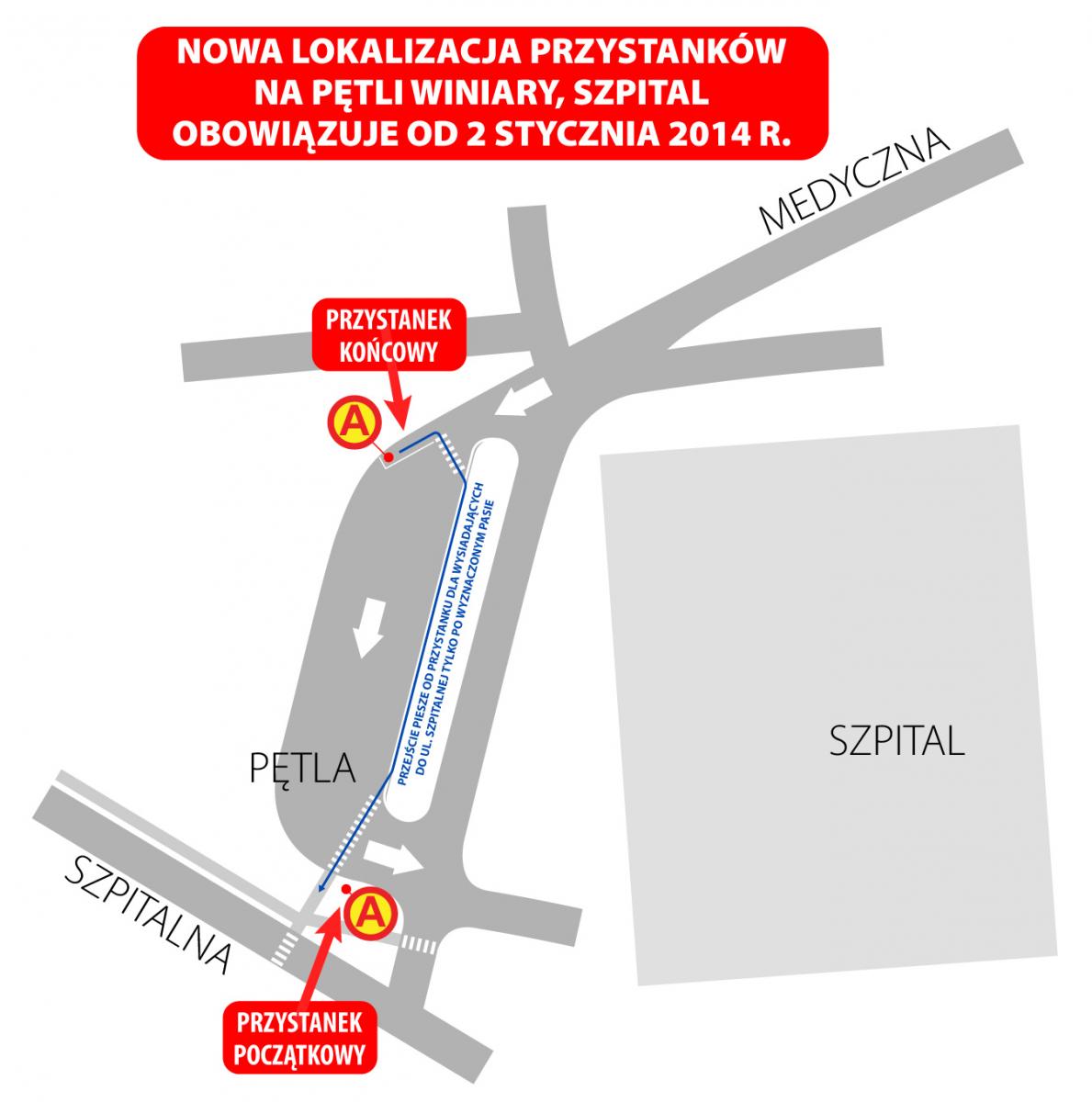 Nowy przystanek końcowy na Winiarach