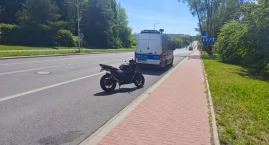Wypadek. Poszkodowany motocyklista zabrany do szpitala