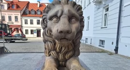 Dwa kamienne lwy znikną sprzed płockiego ratusza