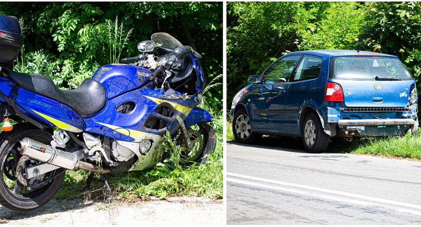 Kobieta kierująca volkswagenem wymusiła pierwszeństwo. Z samochodem zderzył się motocyklista