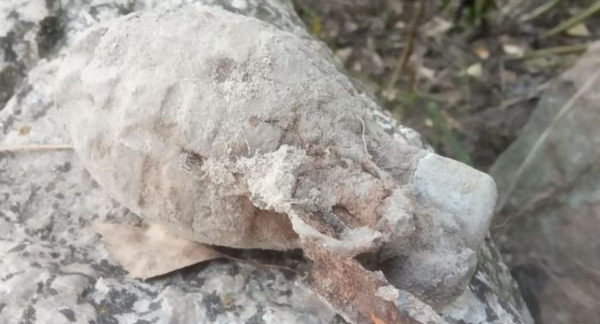 Na polu znalazł granat