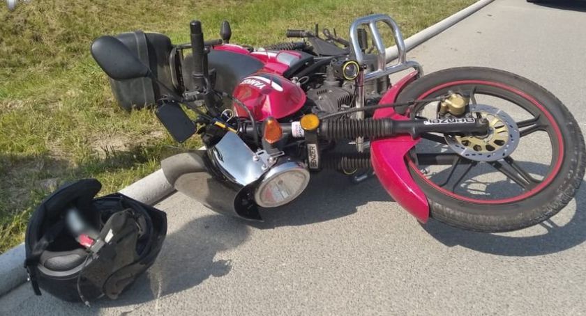 Motocyklista przewrócił się na obwodnicy Ryk