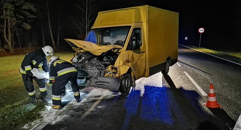 Droga k48. Kucyk wpadł pod samochód dostawczy