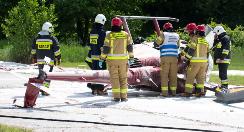 Helikopter spadł na ziemię