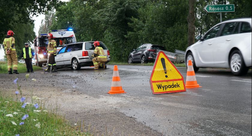 Zderzenie volkswagena i kia
