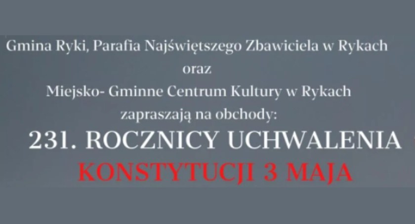 Ryki: Zbliżają się obchody Święta Konstytucji 3 Maja