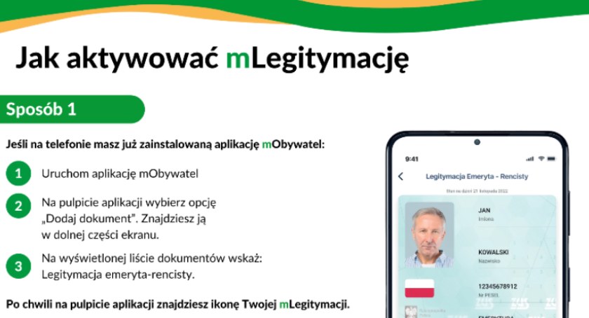 Emeryci i renciści otrzymają mLegitymację