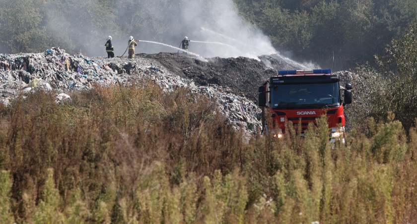 Ryki – Pożar wysypiska śmieci