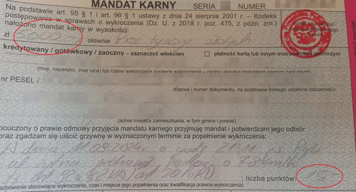 19-latek złapany na szaleńczym rajdzie przez Ryki! Prawo jazdy zabrane i 5000 złotych mandatu!