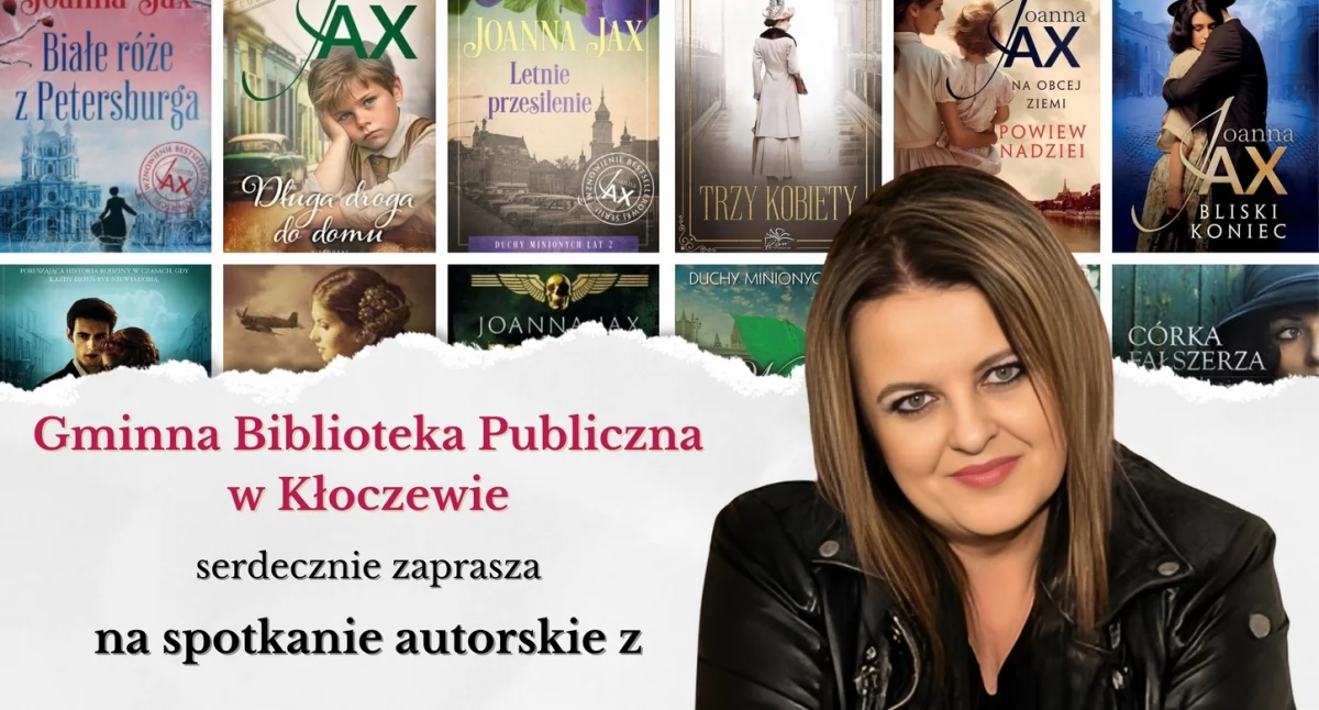 Wielka gwiazda literatury w Kłoczewie! Zapraszamy na spotkanie z Joanną Jax – autorką bestsellerów!