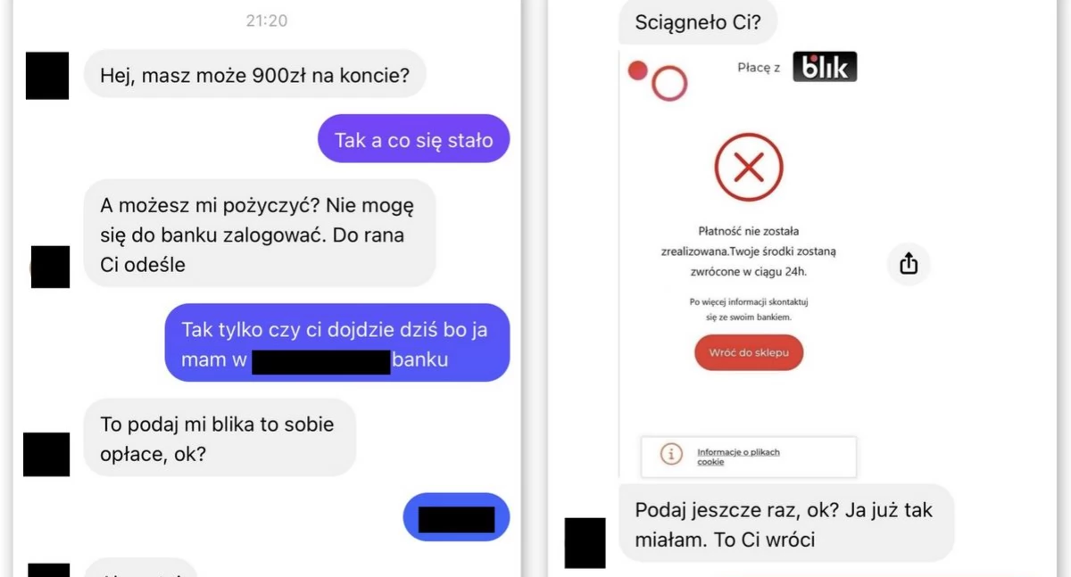 Oszustwo na BLIKA zbiera żniwa! Mieszkanka powiatu ryckiego straciła 2700 zł!