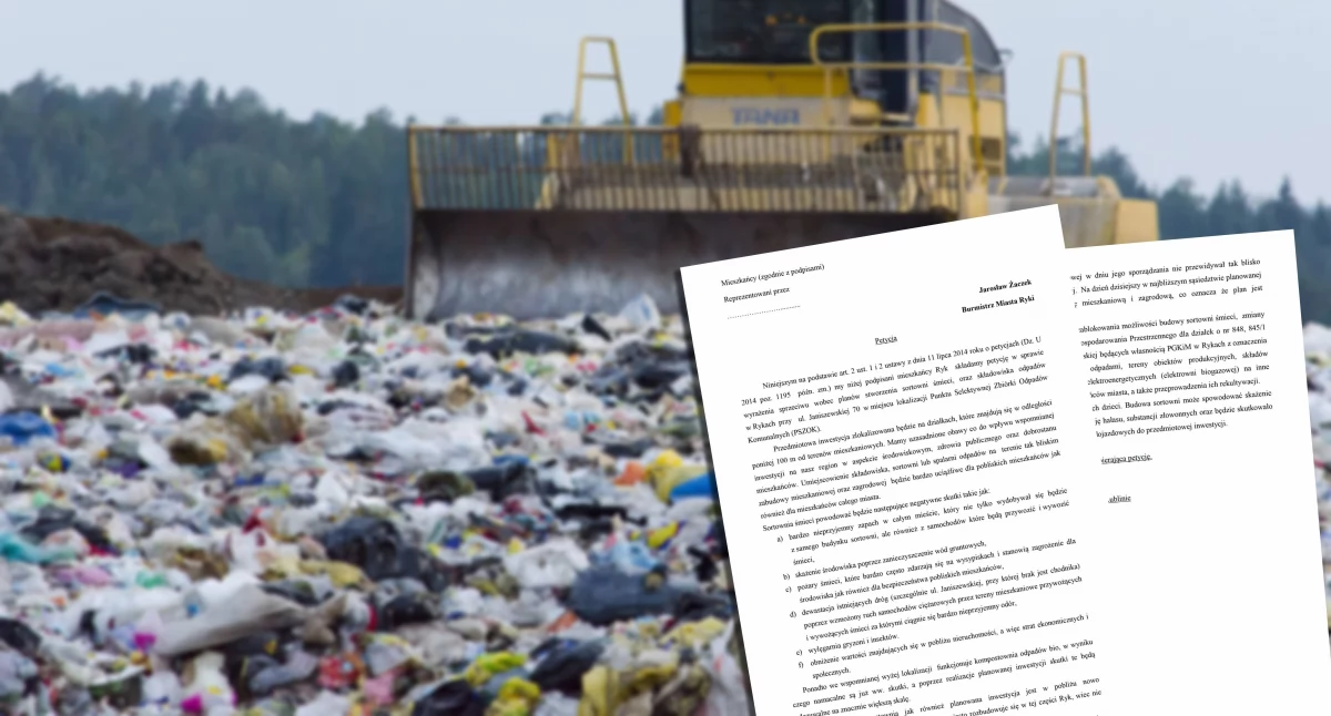 Mieszkańcy Ryk mówią NIE! Petycja przeciwko sortowni śmieci tuż obok domów