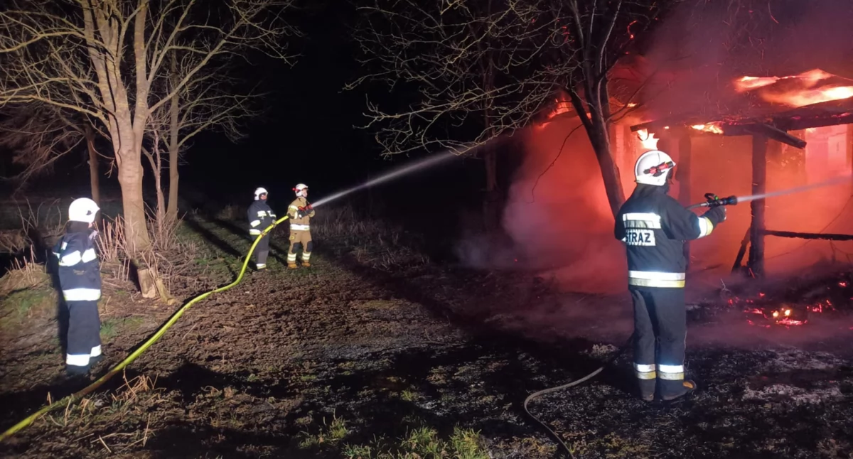 Pożar domu w Sobieszynie! Strażacy walczyli z żywiołem w środku nocy