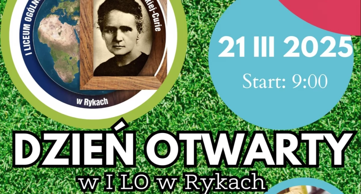 „Otwórz drzwi do swojej przyszłości!” – Dzień Otwarty w I LO w Rykach już 21 marca!