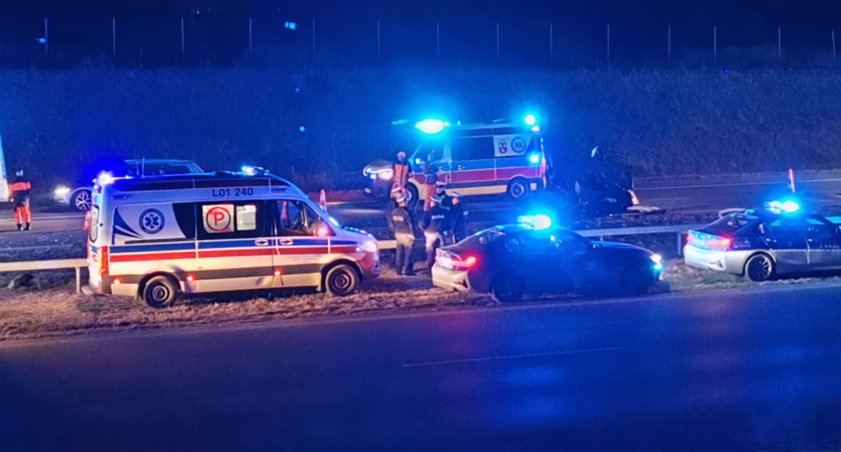 Poważny wypadek na obwodnicy Ryk. Lądował śmigłowiec LPR