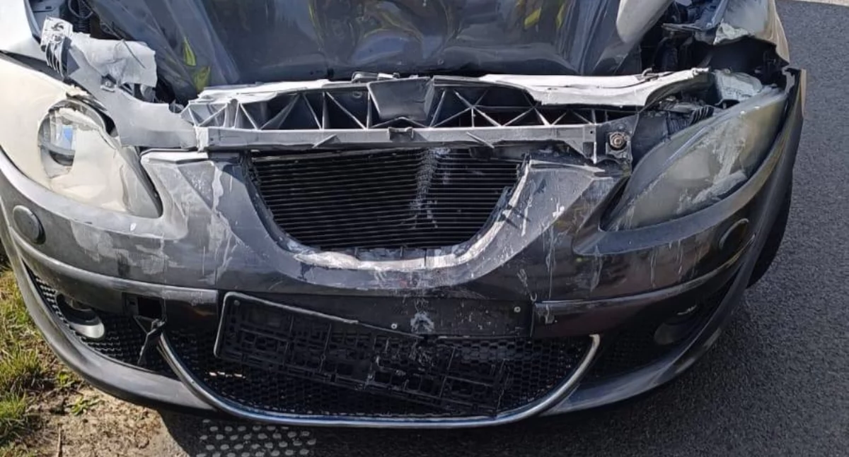 Groźna kolizja na DW 801! Służby ratunkowe w akcji – interweniowali strażacy, policja i PSP