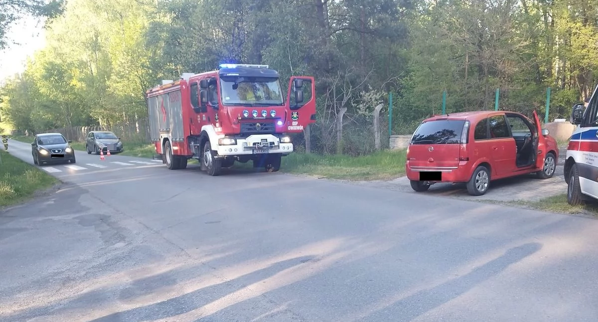 Wypadek w Ułężu: Kobieta nie ustąpiła pierwszeństwa, motorowerzysta trafił do szpitala