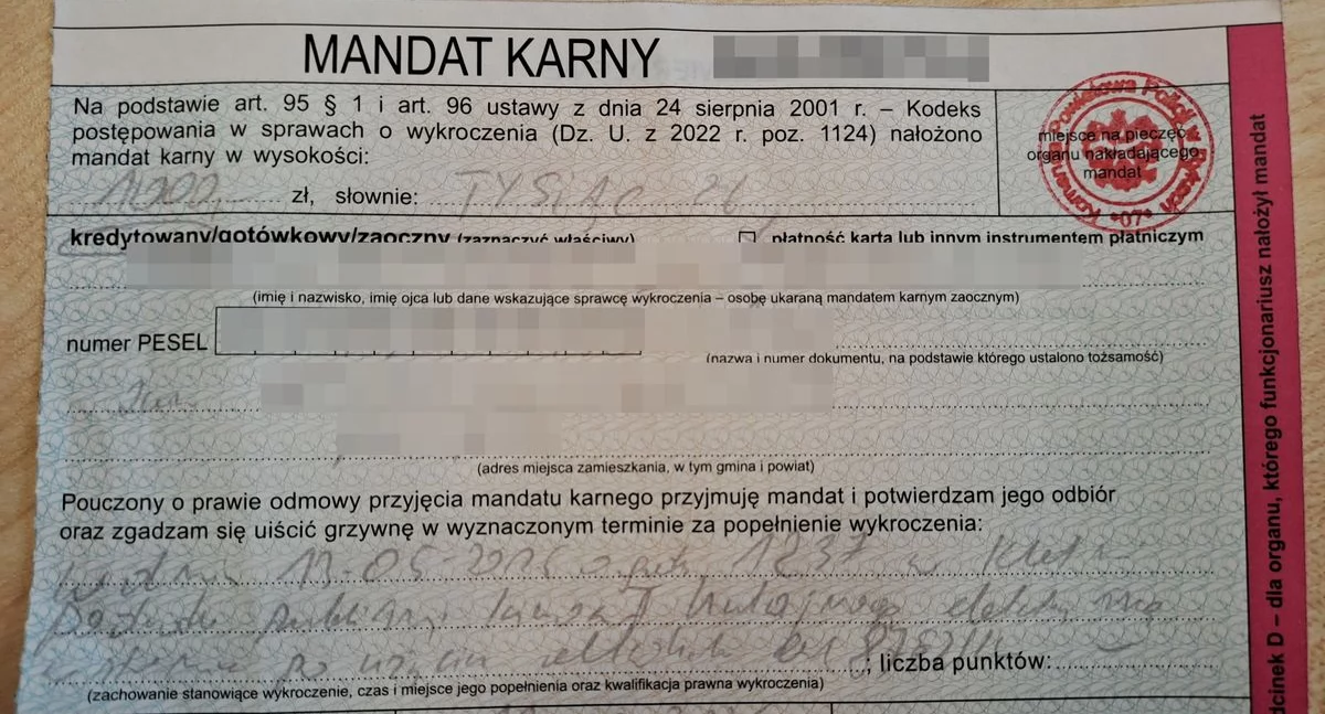 Pijany 29-latek zatrzymany na hulajnodze elektrycznej – mandat 1000 zł