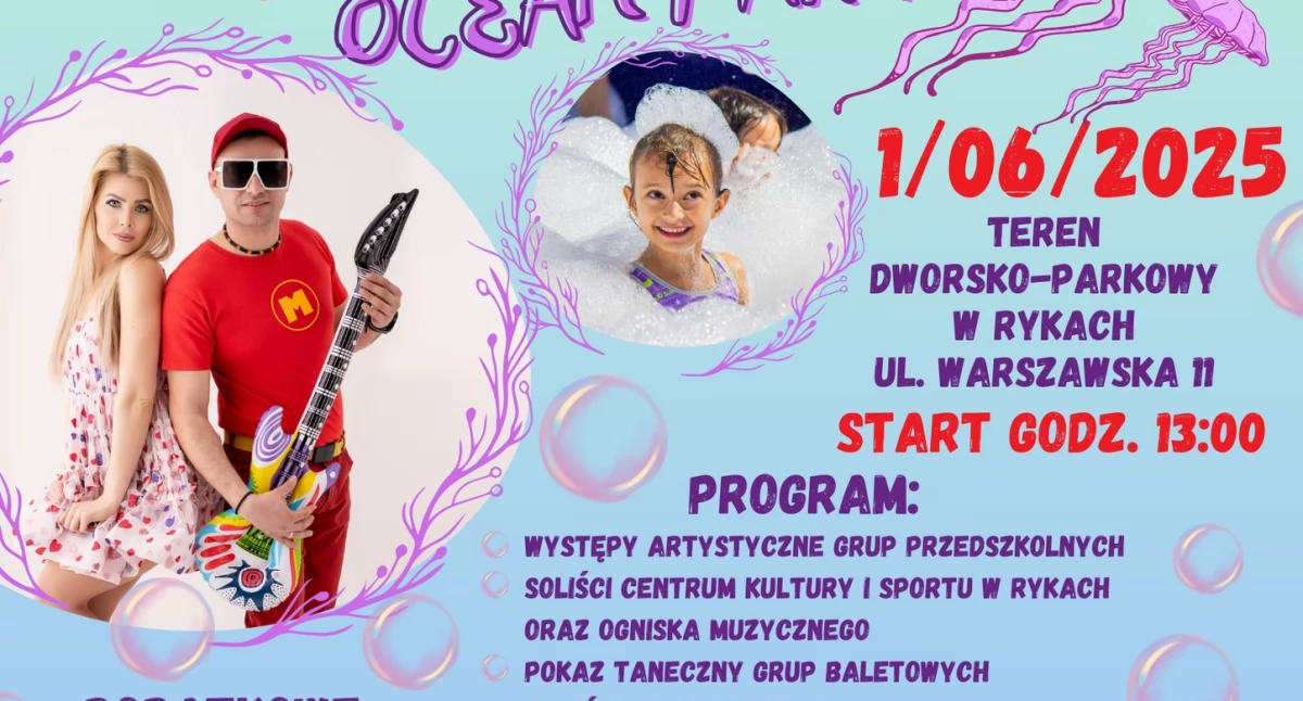 Gminny Dzień Dziecka 2025 w Rykach: Ocean Zabawy i Emocji (ZAPROSZENIE)