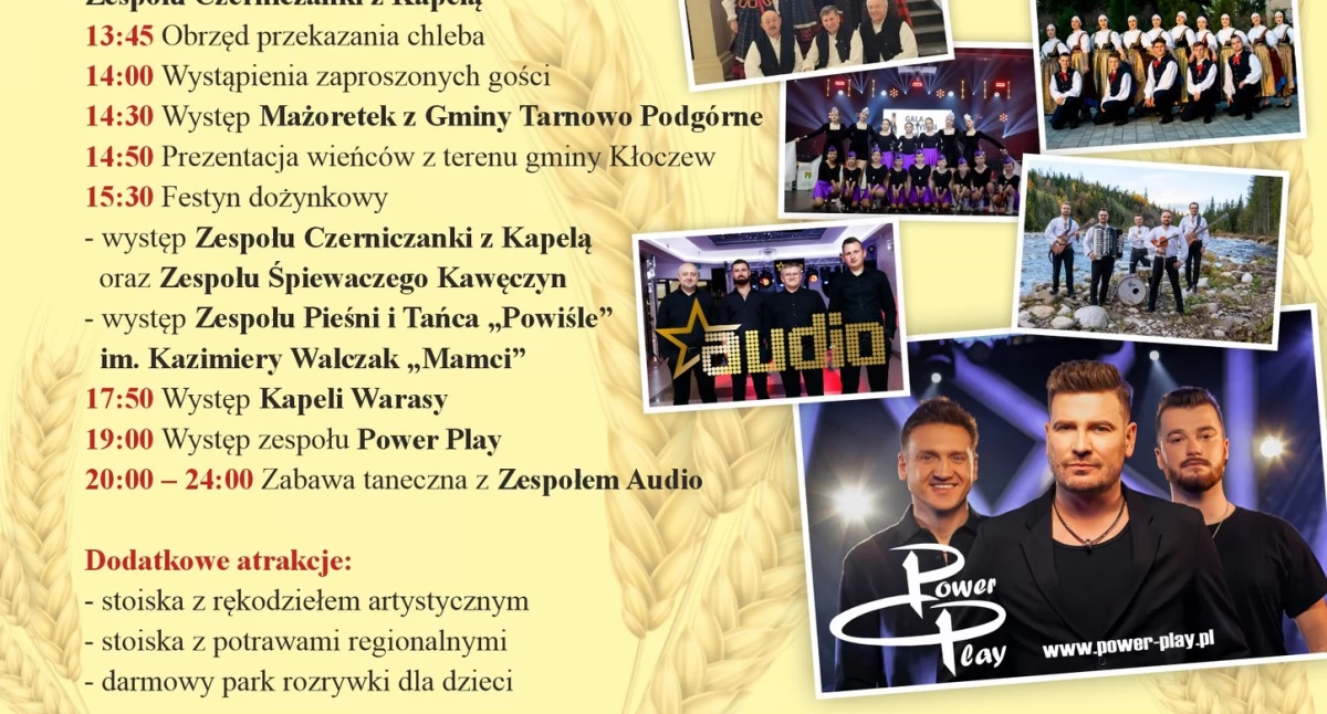 Power Play gwiazdą dożynek w Kłoczewie! Sprawdź, kto jeszcze wystąpi 24 sierpnia w Starym Zadybiu
