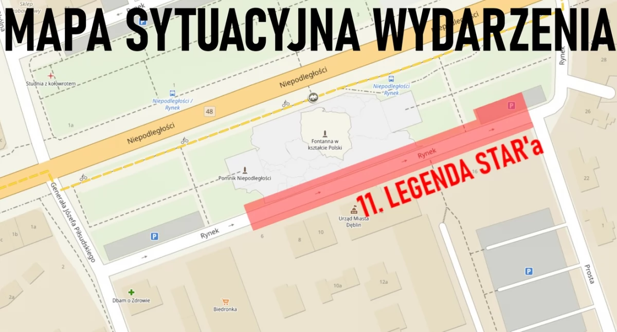 Utrudnienia w ruchu w Dęblinie. Ulica Rynek zostanie zamknięta