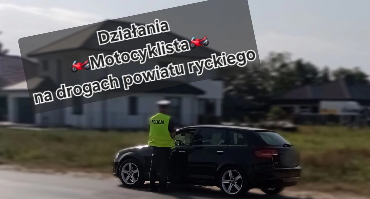 Akcja „Motocyklista” na drogach powiatu ryckiego. Policja kontroluje kierowców jednośladów