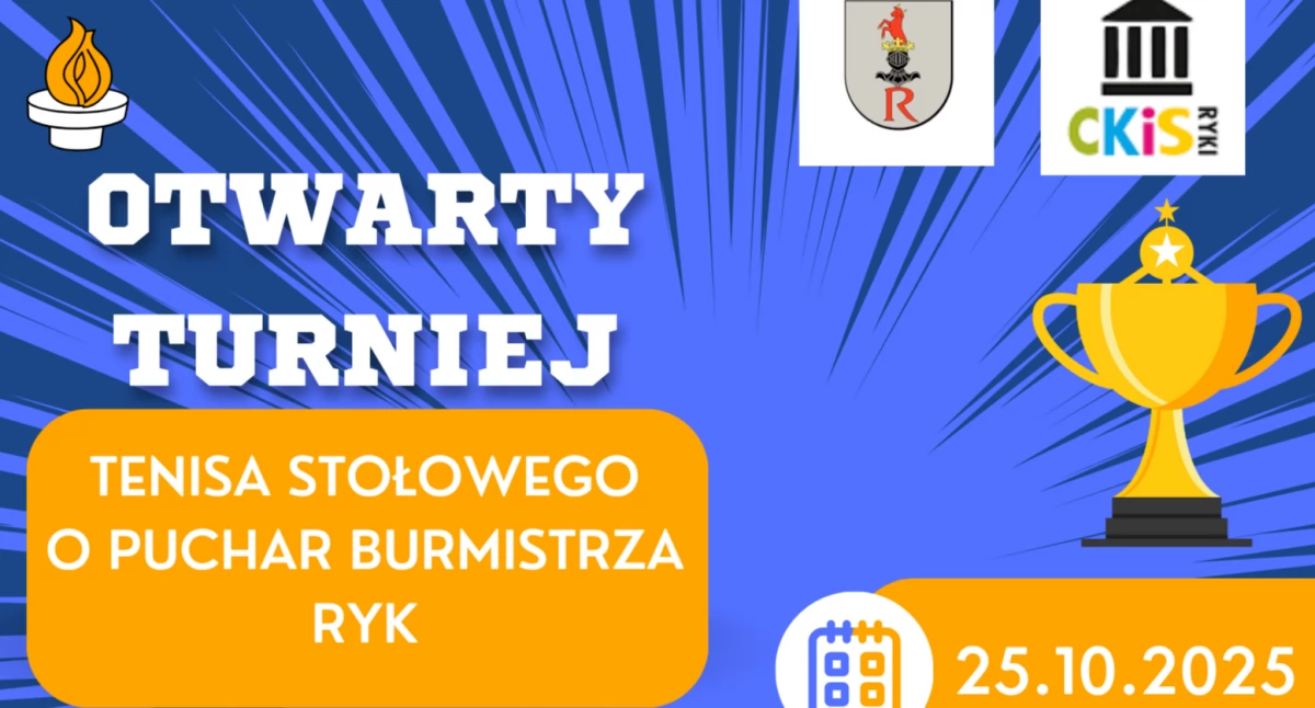 CKi S w Rykach zaprasza na turniej ping ponga