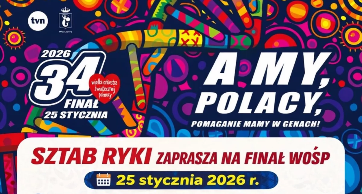 Nie przegap! Koncerty, licytacje i pokazy strażackie podczas WOŚP w Rykach