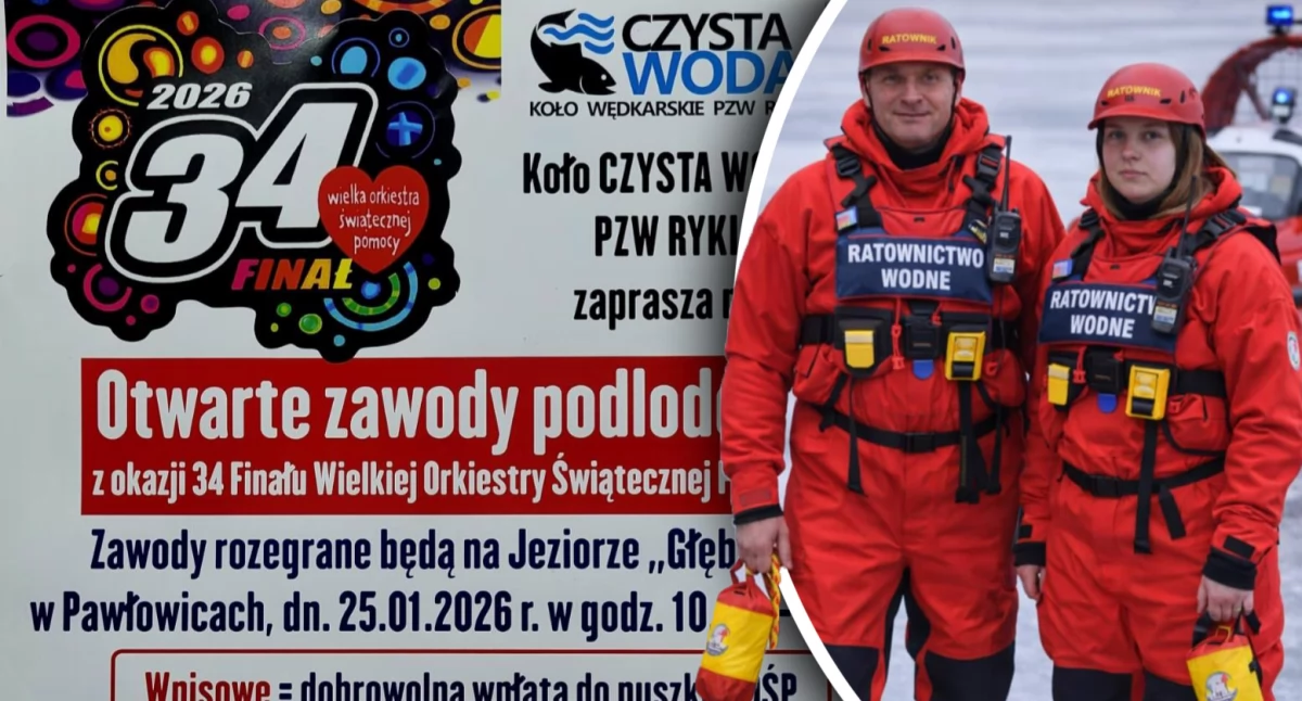 Złów rybę i ratuj życie! Zawody wędkarskie i szkolenie na lodzie podczas WOŚP