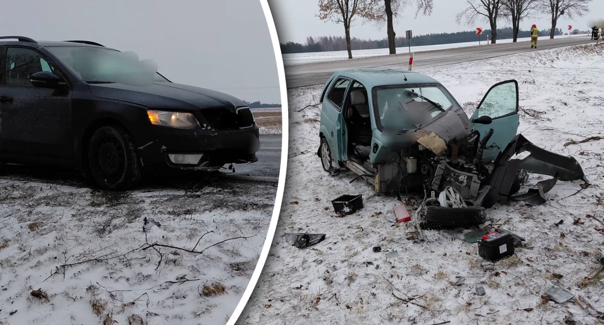 Groźny wypadek na DK48. Jedna osoba przetransportowana do szpitala